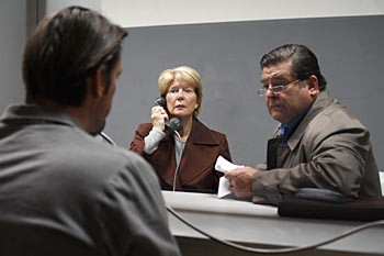 Christiane Hrbiger und Erwin Steinhauer in "Die Geschworene" - ein Film von Nikolaus Leytner